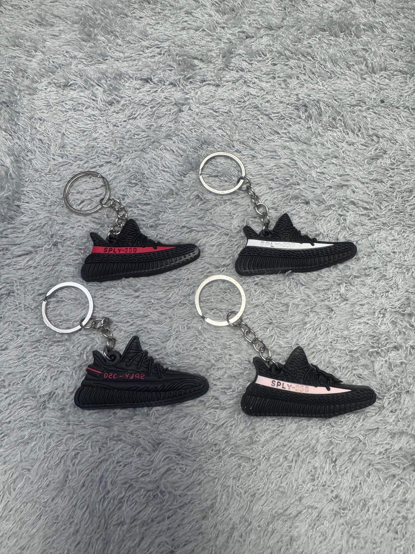 Yeezy inspired shoe keychain