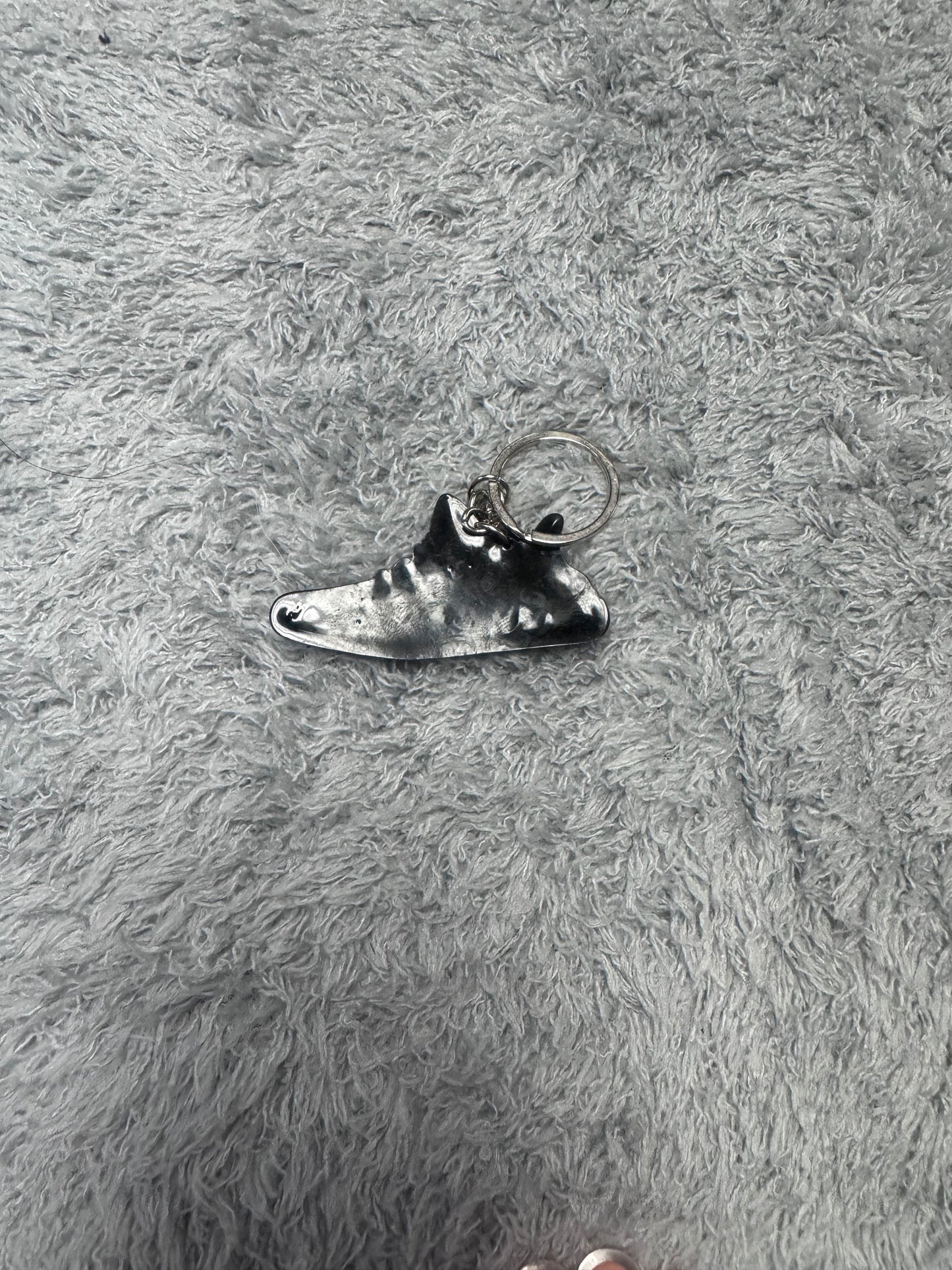Yeezy inspired shoe keychain