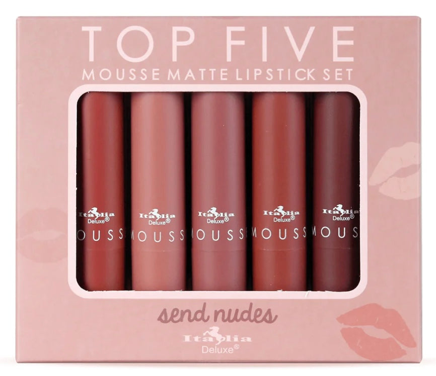 Italia Deluxe Top Five Mousse Matte Lipstick Set