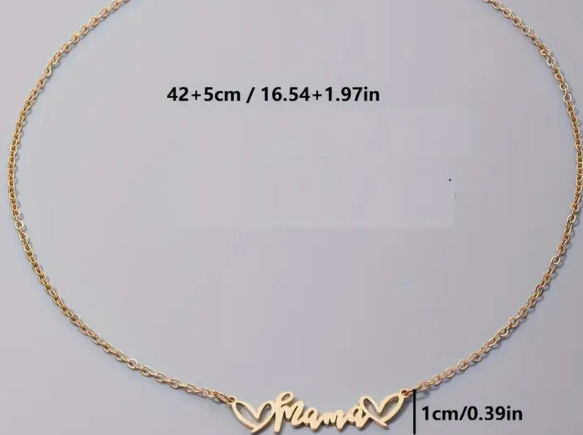 Mama Heart Necklace - golden