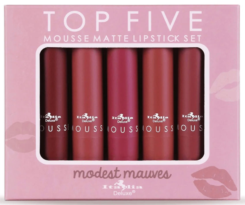 Italia Deluxe Top Five Mousse Matte Lipstick Set