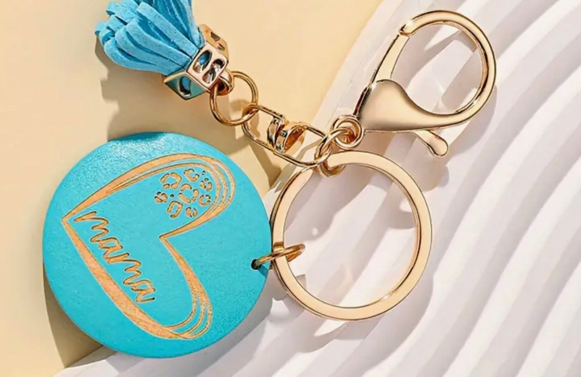 Mama Wooden Keychain
