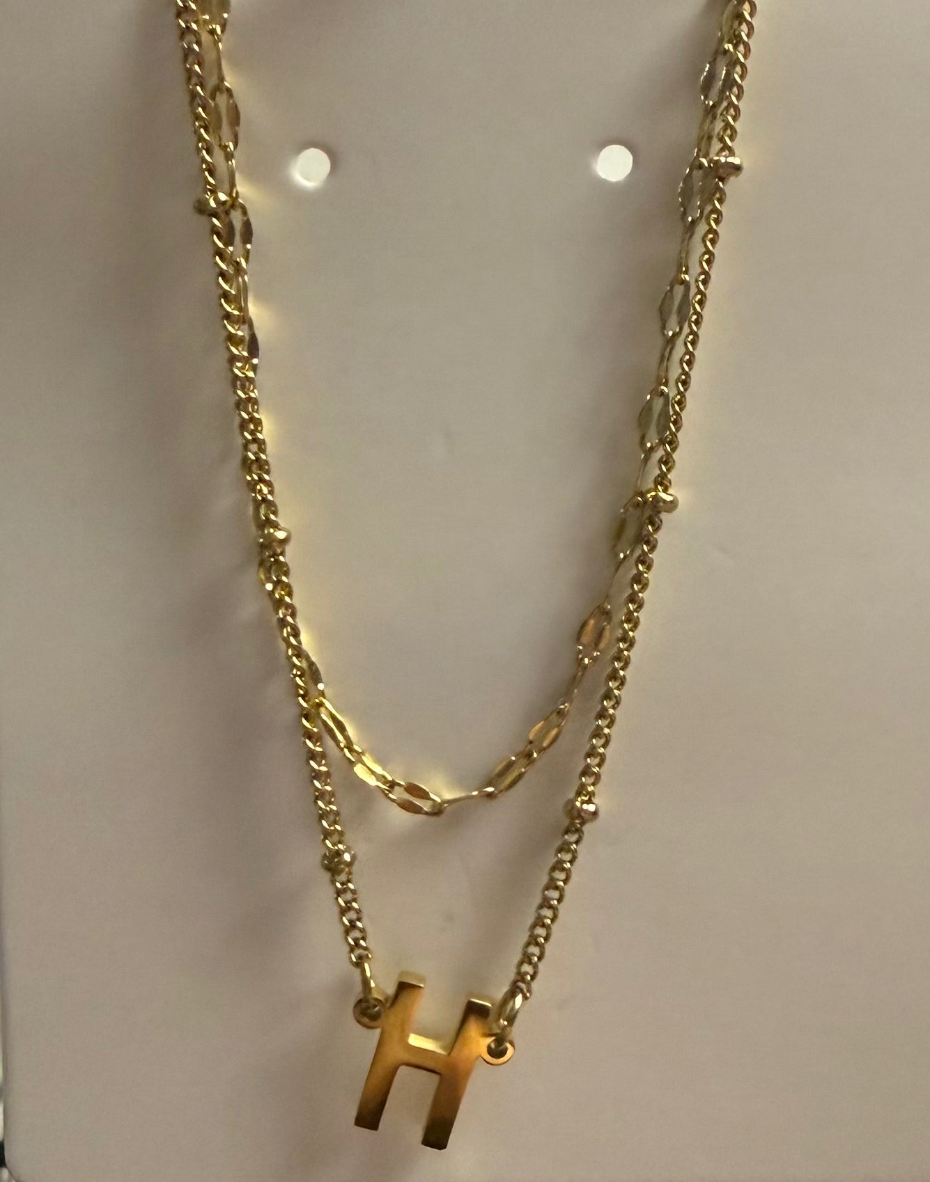 Bubble Initial Necklace