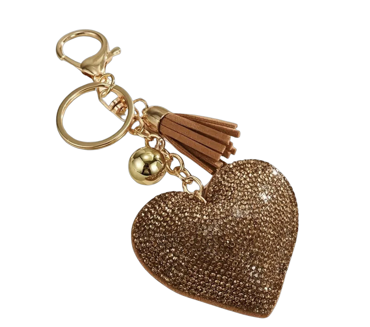 Rhinestone heart keychain
