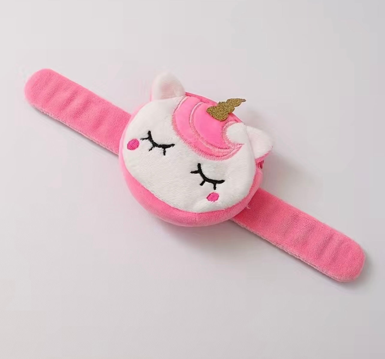 Plush coin purse slap bracelet