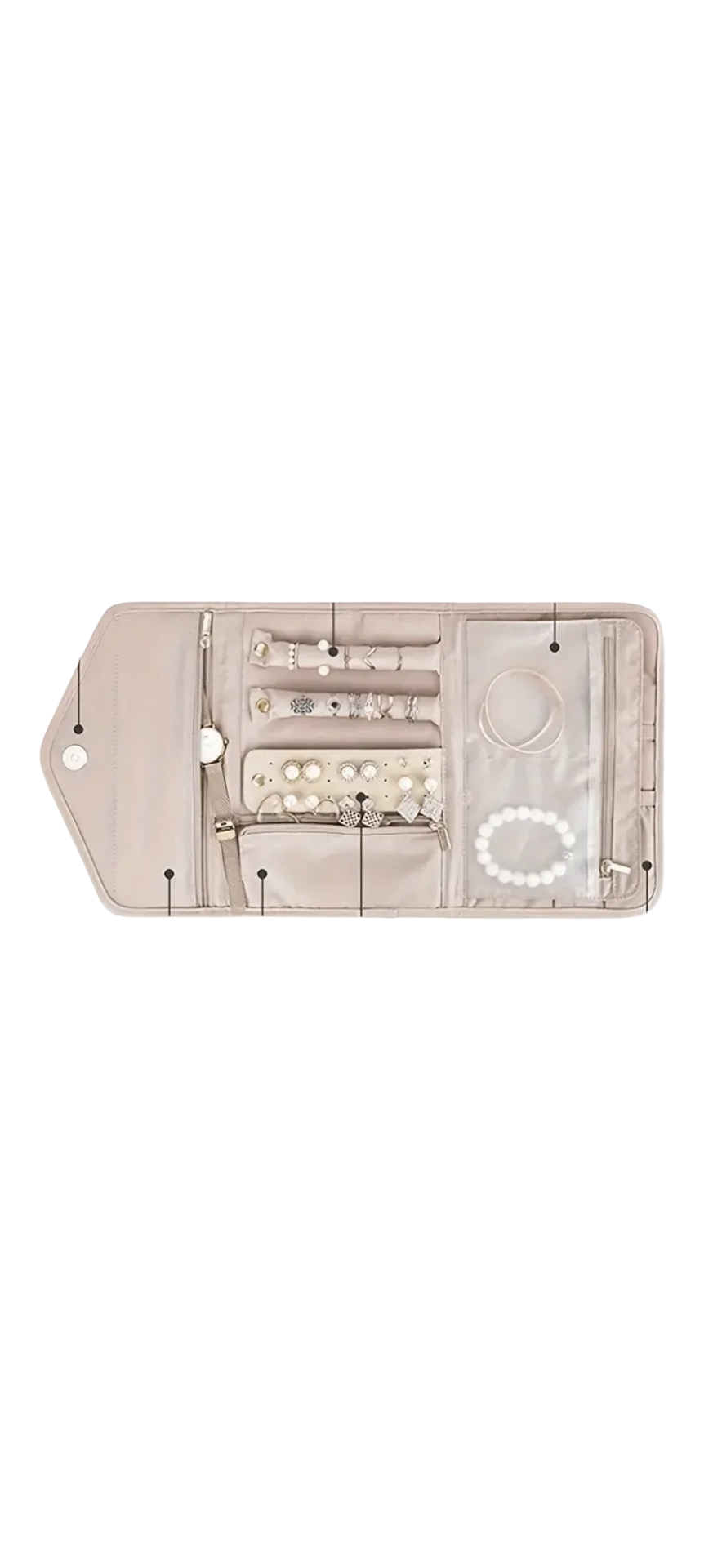 Cloth Fold Up Jewelry Organizer