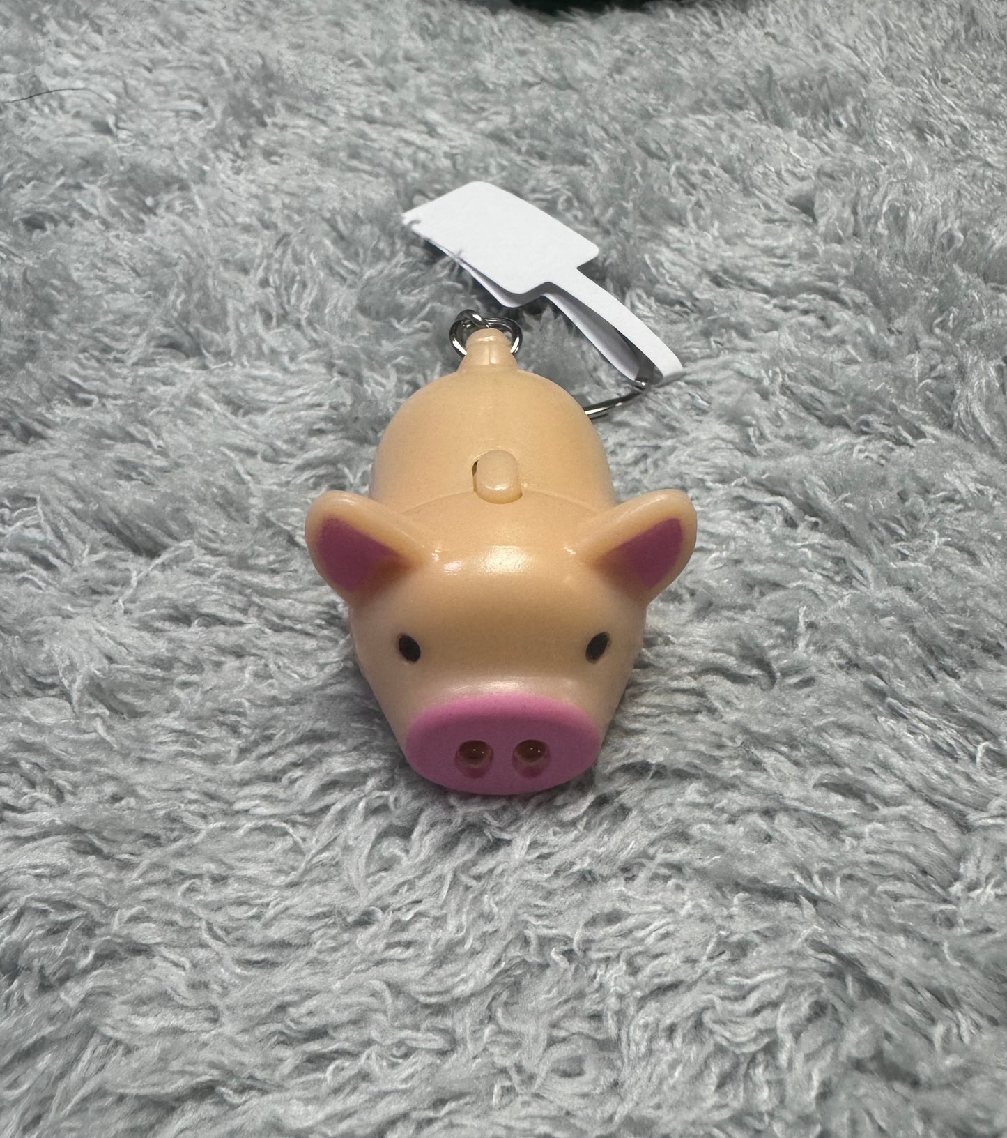 Mini pig sound/light keychain