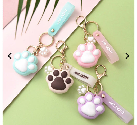 Paw print keychains