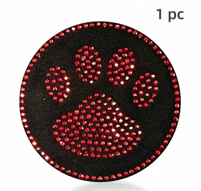 Paw print vehicle coasters