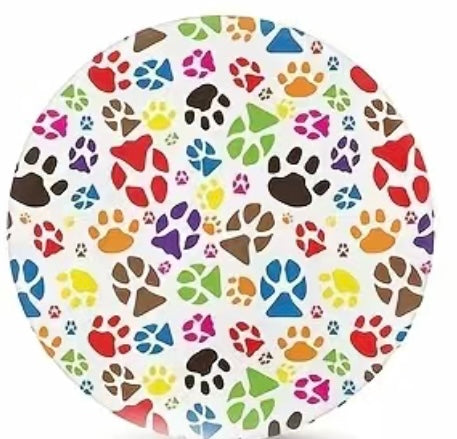 Paw print vehicle coasters