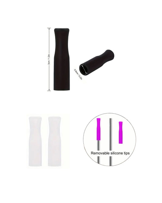 Silicone straw tip